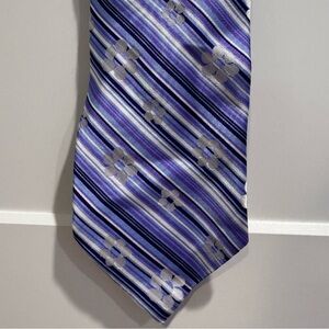 City of London Purple Floral Striped Men's Tie